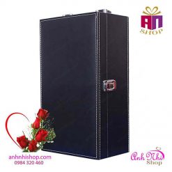Vỏ hộp đựng rượu da đôi