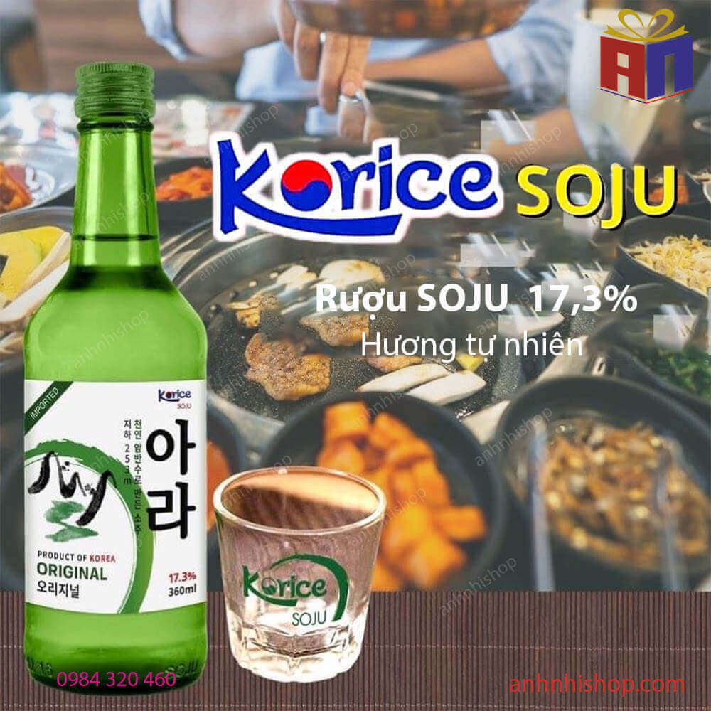 Rượu Soju 17.3% vị truyền thống